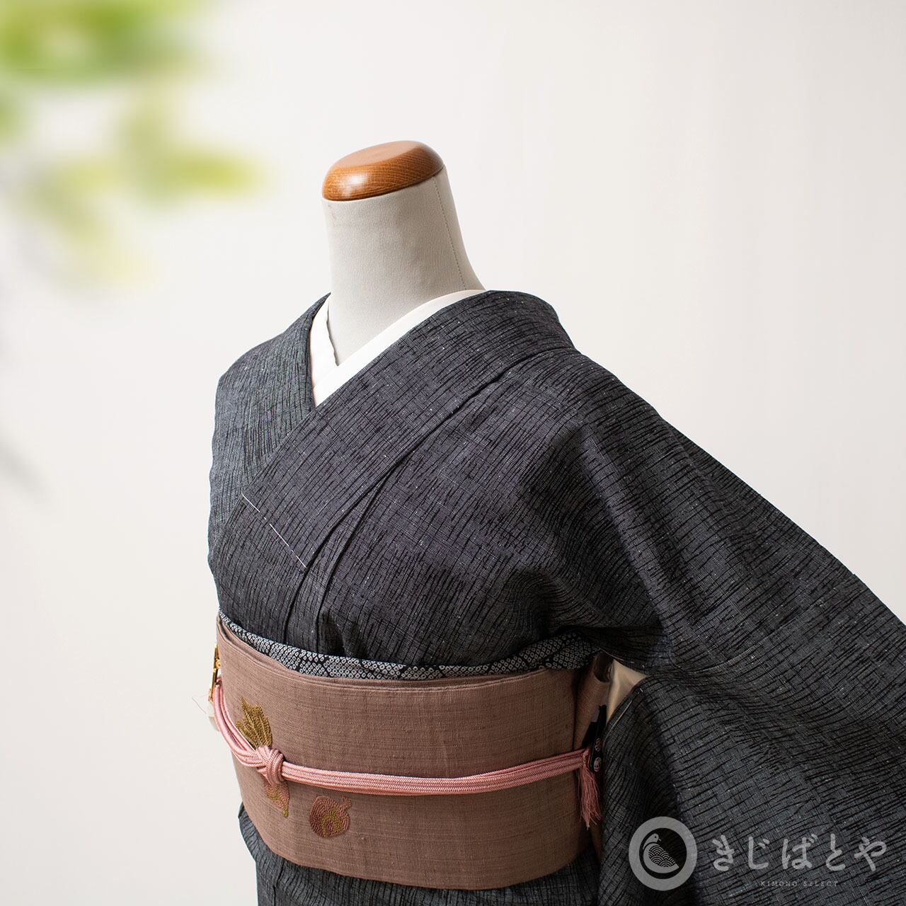 京かんざし☆849☆即決送料無料☆単衣☆小千谷紬 小千谷紬