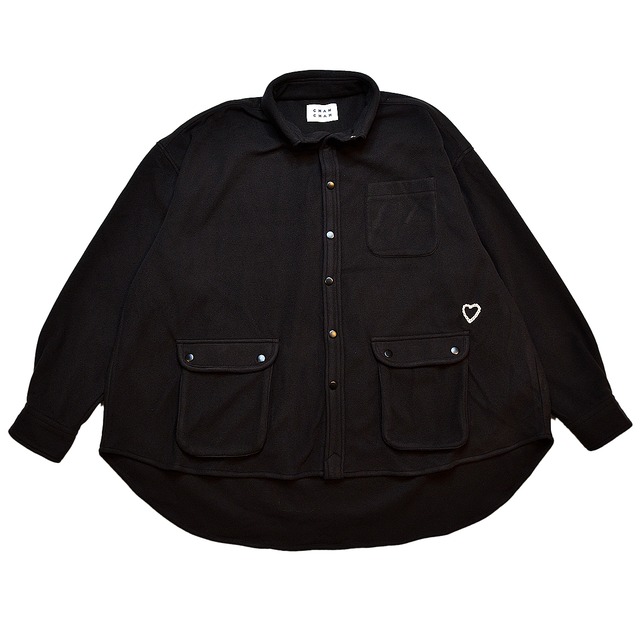 CC MICRO FLEECE BD.SHIRTS　-BLACK-