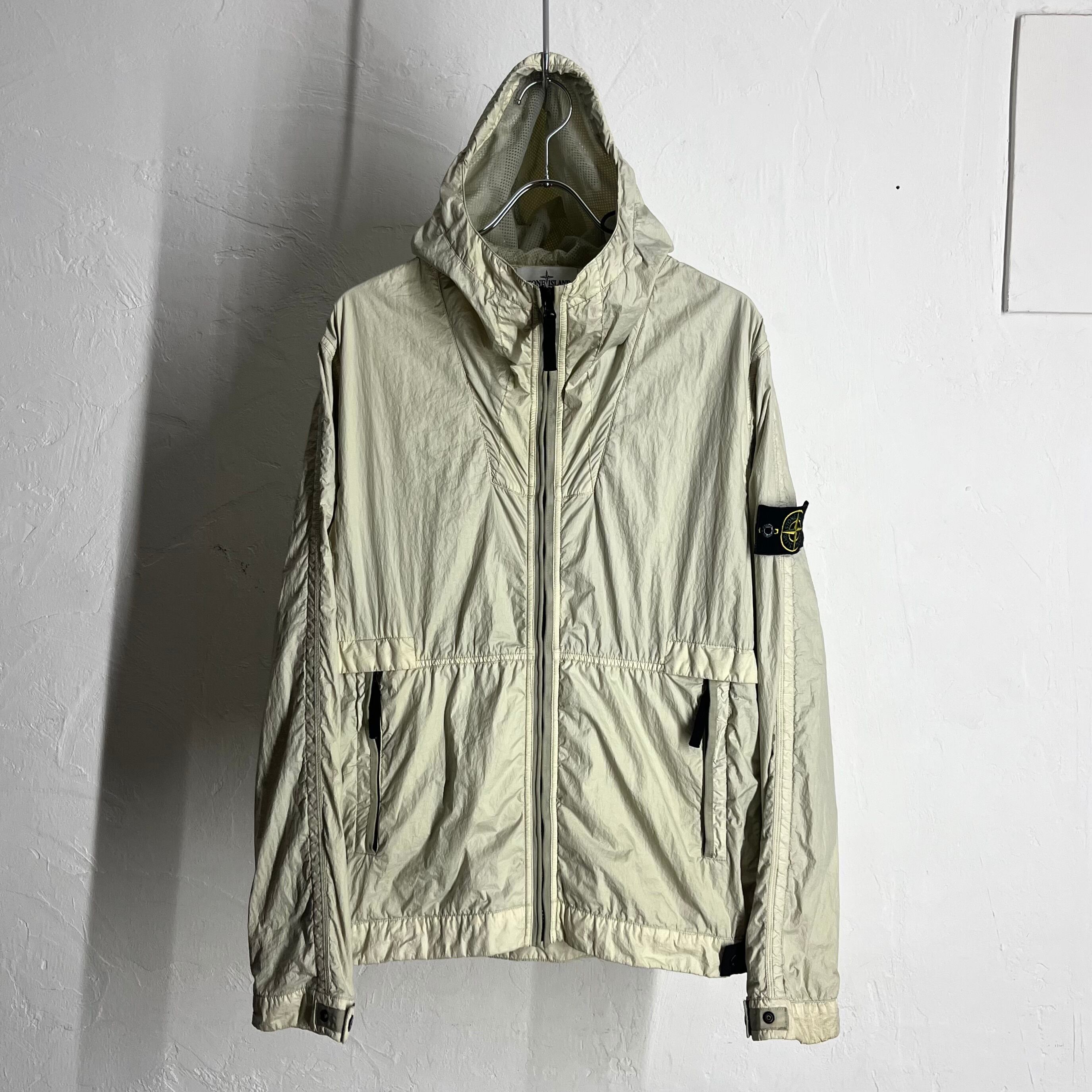 14SS STONE ISLAND Garment Dyed Hooded Jacket "MEMBRANA TC"
