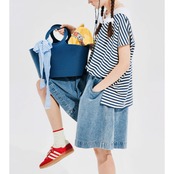 ネイビー×ホワイトボーダー セーラーカラープルオーバー i0335