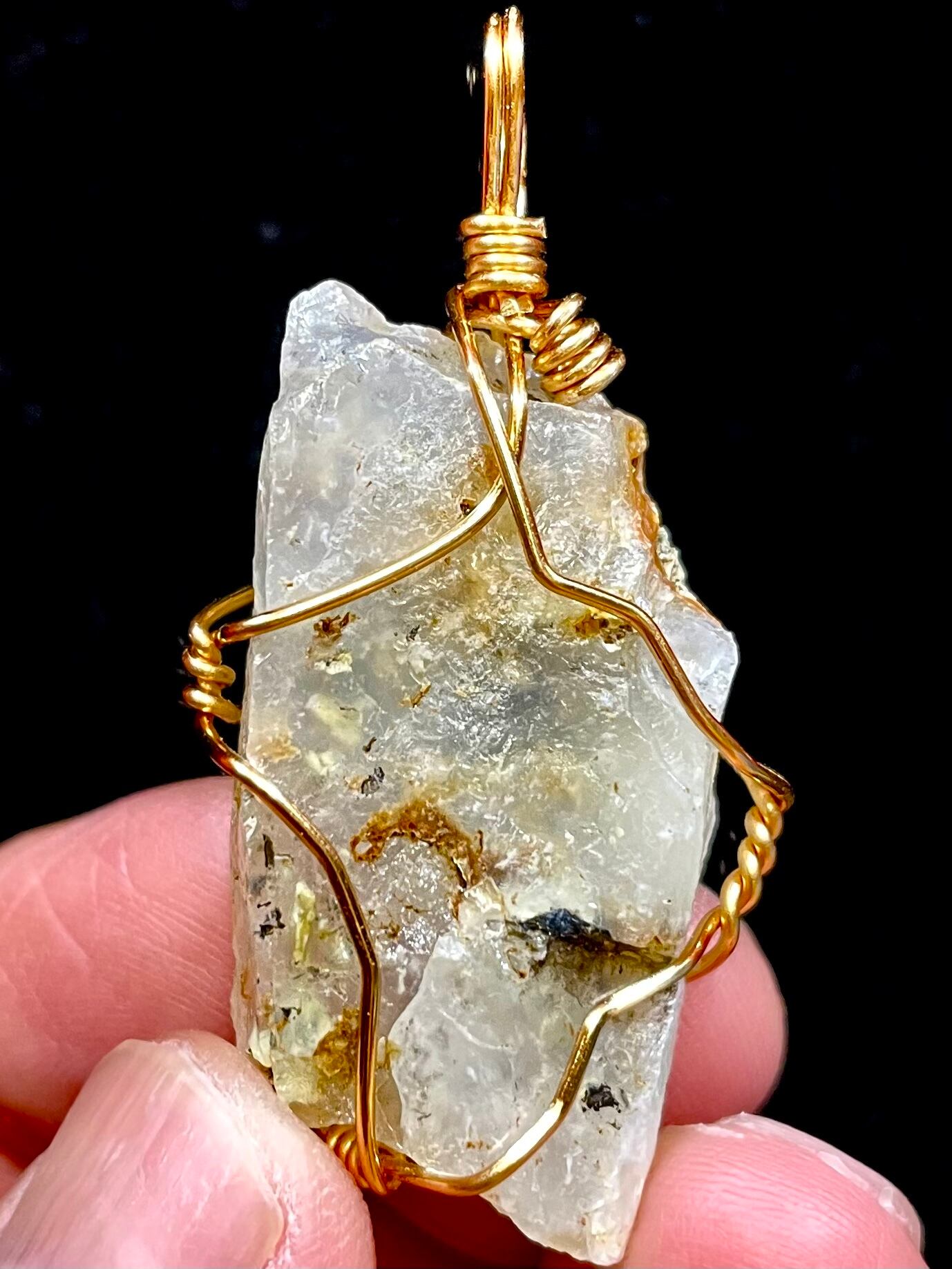 1) 人生の流れを創る!魂のクリアリング「新生マウントシャスタ・オパール」人生のオアシス(ペンダントB大)