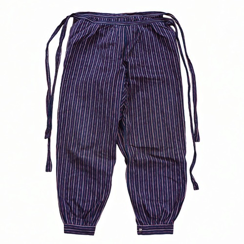 もんぺ ジャパンヴィンテージ 木綿 縞模様 昭和中期 Monpe Pants