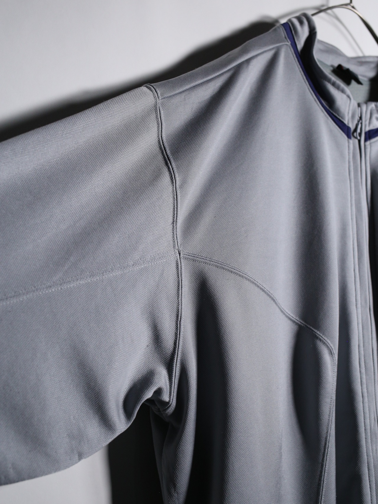 "JORDAN"  gray × violet good color over silhouette double -zip track jacket - 12