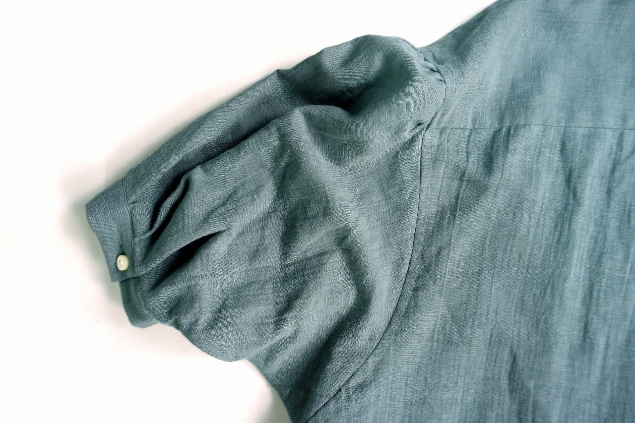 Hemp Gauze Open Collar S/S Shirt