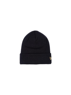 ニューエラ ニット帽 黒 NEW ERA メンズ BASIC CUFF KNIT 11120505 ブラック メタリックゴールドフラッグ