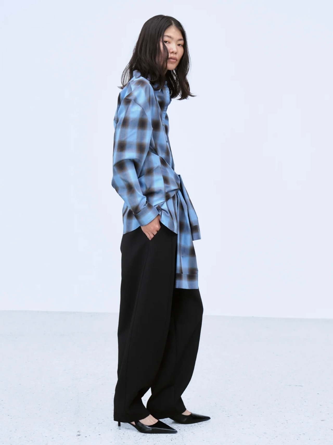 【26AW】THINGS THAT MATTER シングスザットマター / パンツ / BONDED CURVED SILHOUETTE PANTS　0586TM0643P - 8
