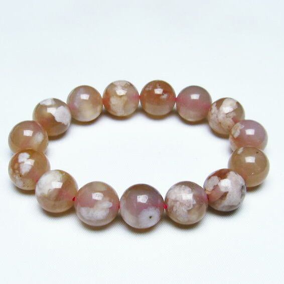 チェリーブロッサムアゲート ブレスレット 桜瑪瑙 14mm [M便 1/10] 111-24535