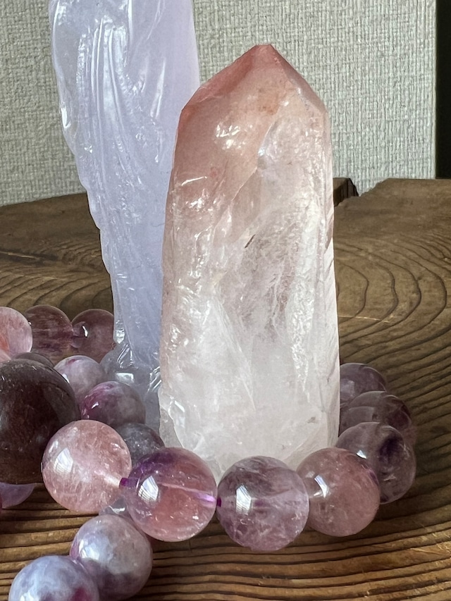 アースエンジェル【キークリスタル】【トライゴーニック】チェリーピンクレムリアンシードクリスタル 65g