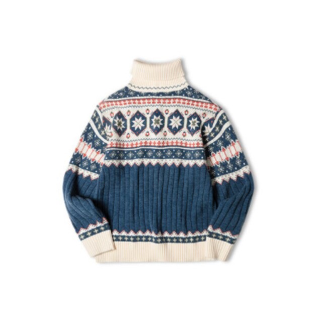 Snowflake patchwork retro design sweater