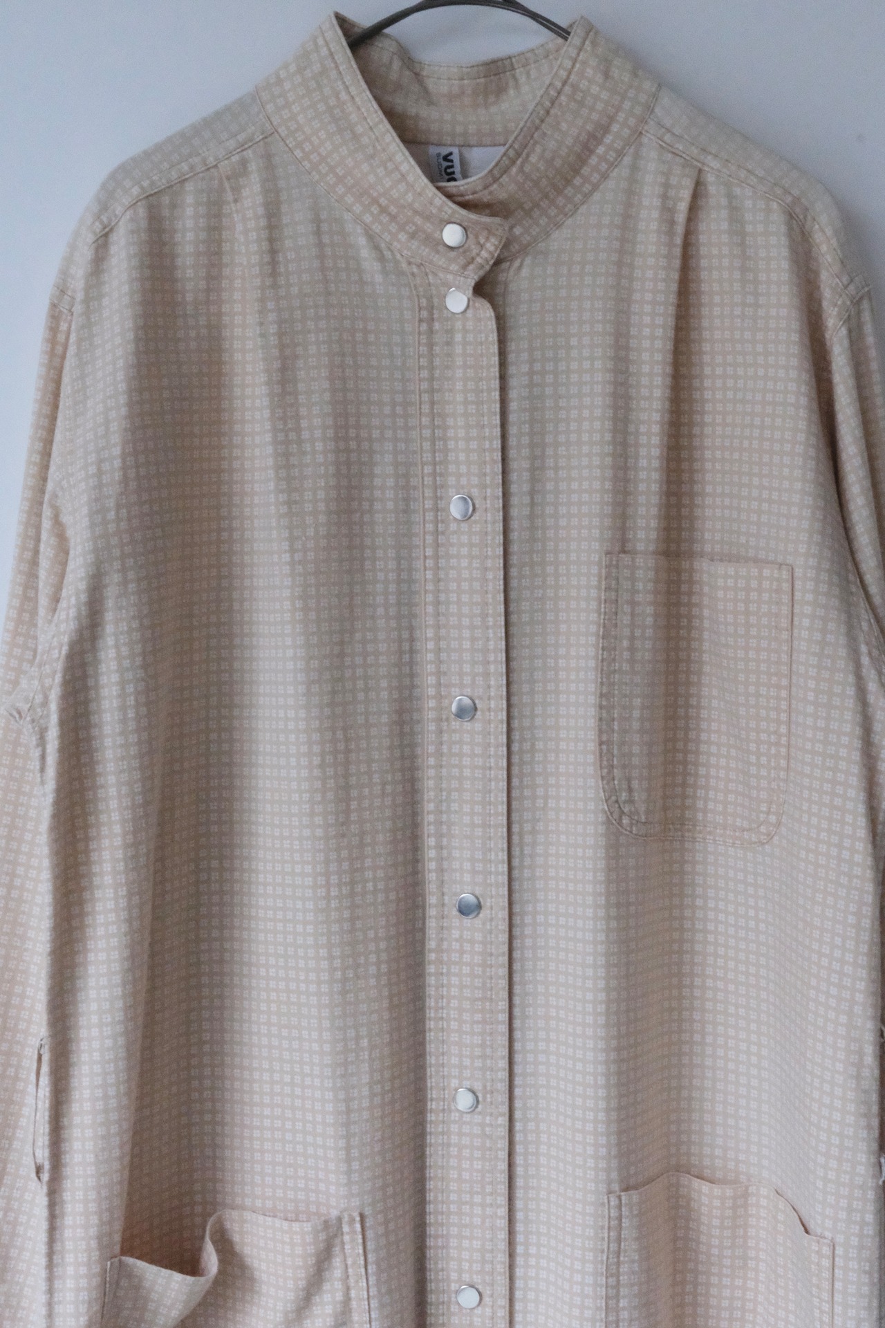 Vuokko geometric mini check belted shirt dress
