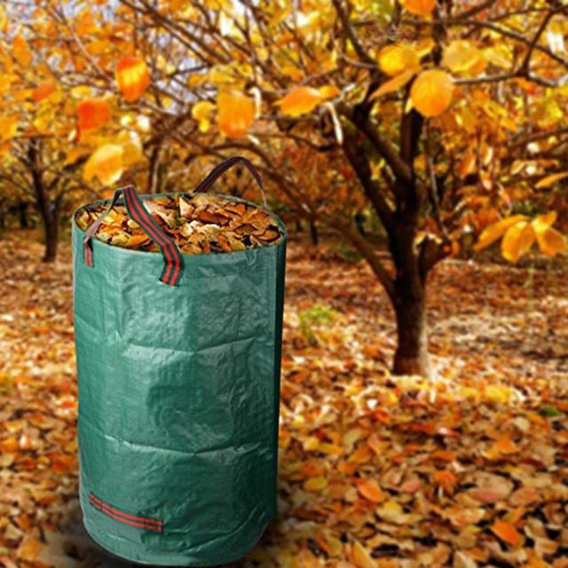 270L 再利用可能なガーデン葉収納バッグ ABS + 鉄植栽成長バッグ葉廃棄物バッグ草ガーデン葉収納 ba
