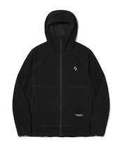 THERMOSQUARE FLEECE ZIP HOODIE_BLACK