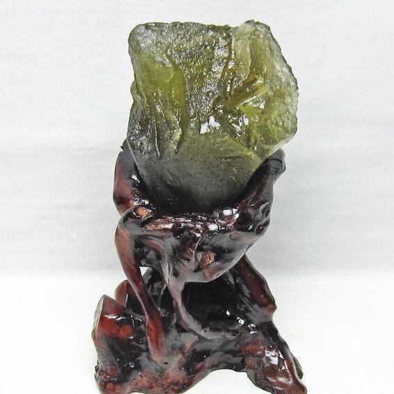 リビアングラス 原石 台座付属 一点物 199-966