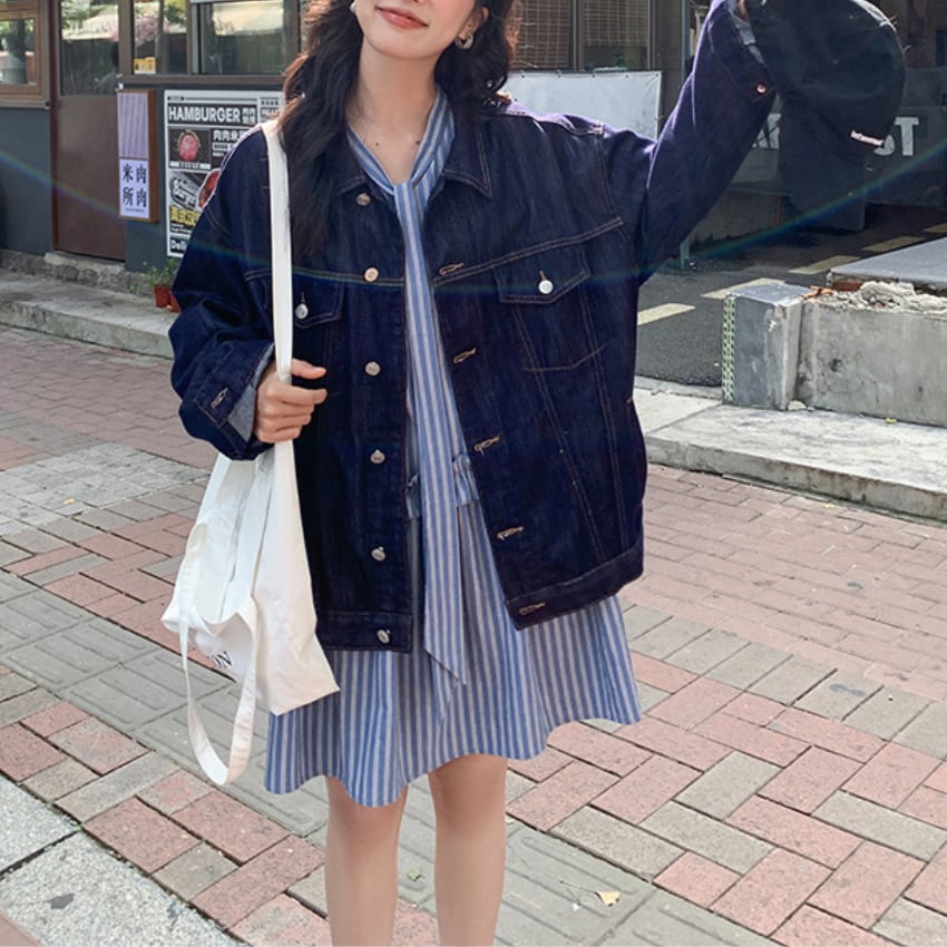 oversized denim jacket J00067