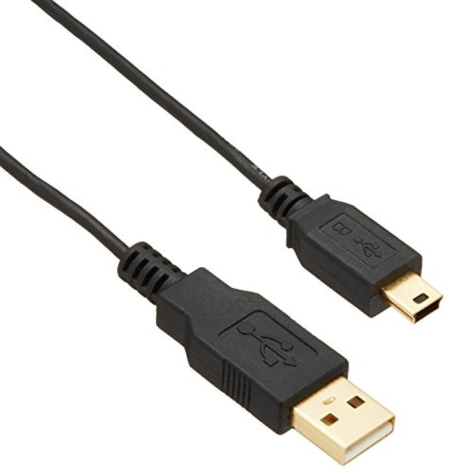 バッファロー BUFFALO USB2.0ケーブル (A to miniB) カメラ用 スリムタイプ ブラック 1m BSUAMNSM210BK