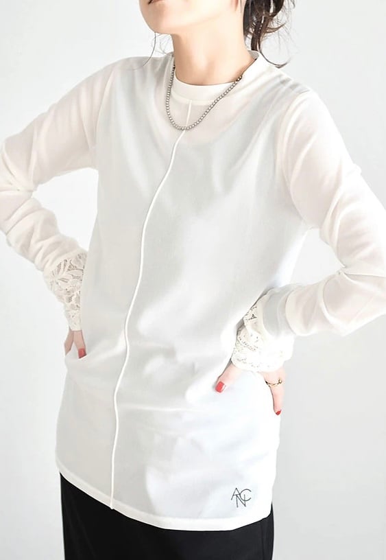 ANIECA 】Crew Neck Sheer Tops | valance 福井｜レディース セレクト
