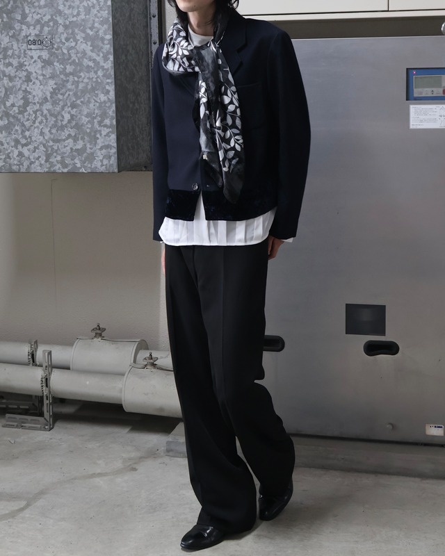 【tricot COMME des GARCONS】short length velor switching jacket