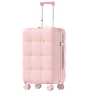 【人気】[MGOB] キャリーケース スーツケース 機内持ち込み キャリーバッグ suitcase 超軽量 フック機能 耐衝撃 静音 ダブルキャスター TSAロック ファスナータイプ 旅行 ビジネス 出張 (ピンク Sサイズ 45L/1~4泊向き)