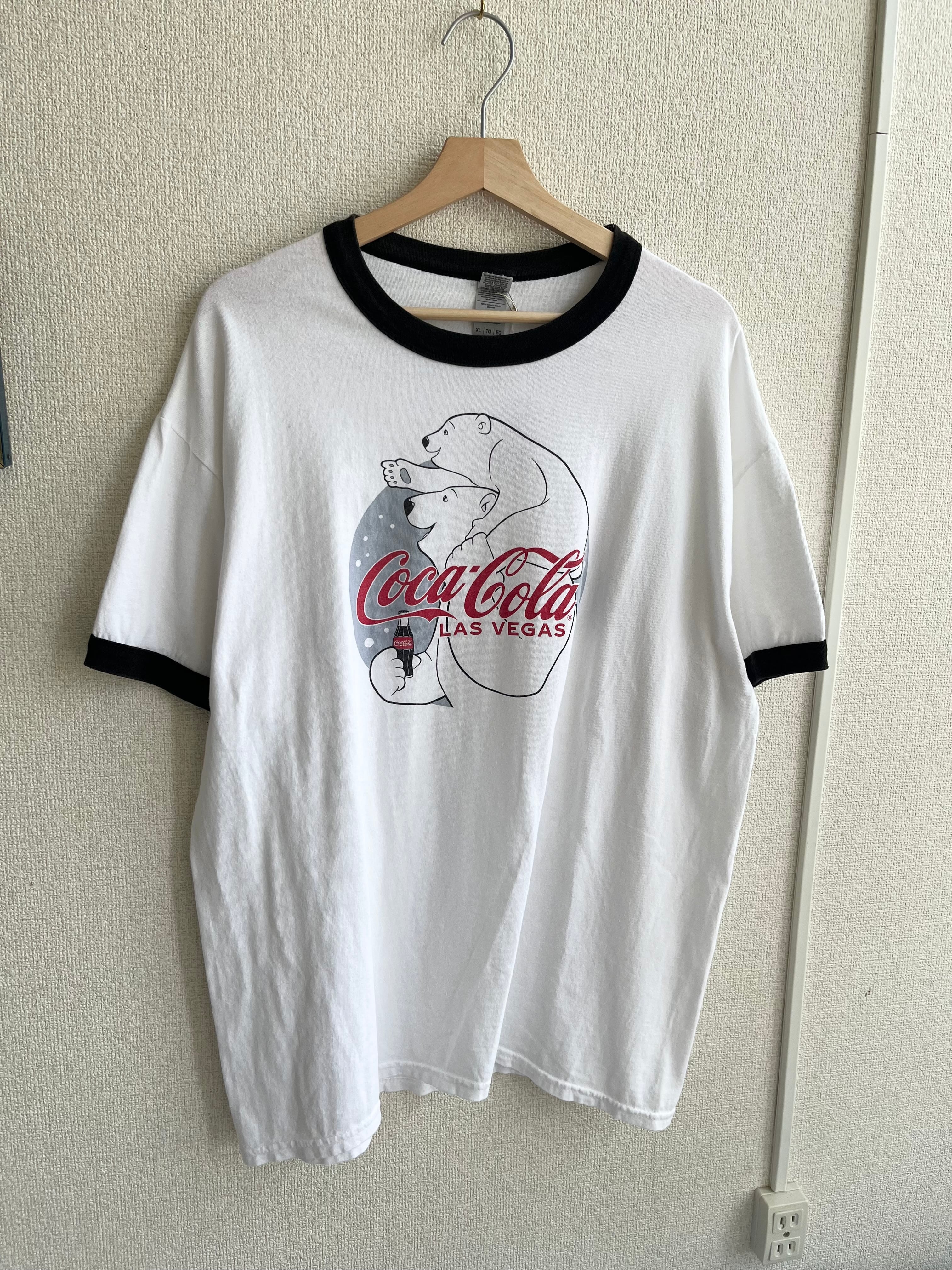 古着 GILDAN リンガーT "Coca-Cola"