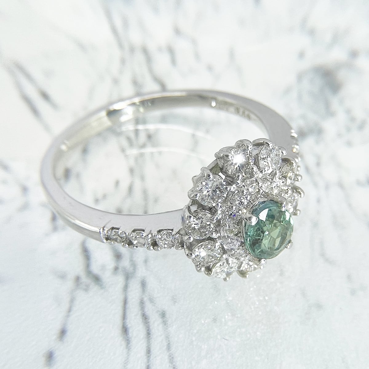 超希少！宝石の王！1.38ct アレキサンドライト ダイヤ K18 wg リング