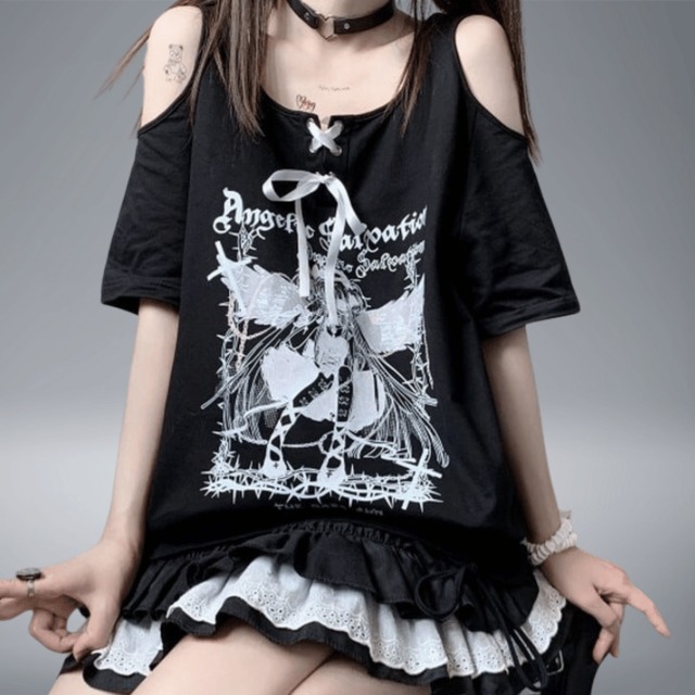 ストラップレス半袖Tシャツ_20257　