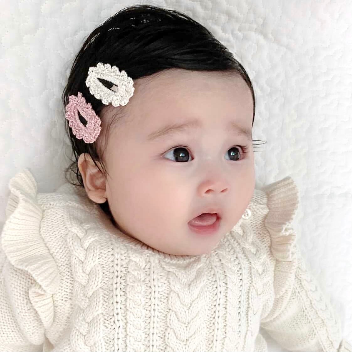 ＊フリルパッチンピン＊冬素材＊　ハンドメイド フリルパッチンピン＊冬素材＊ハンドメイド