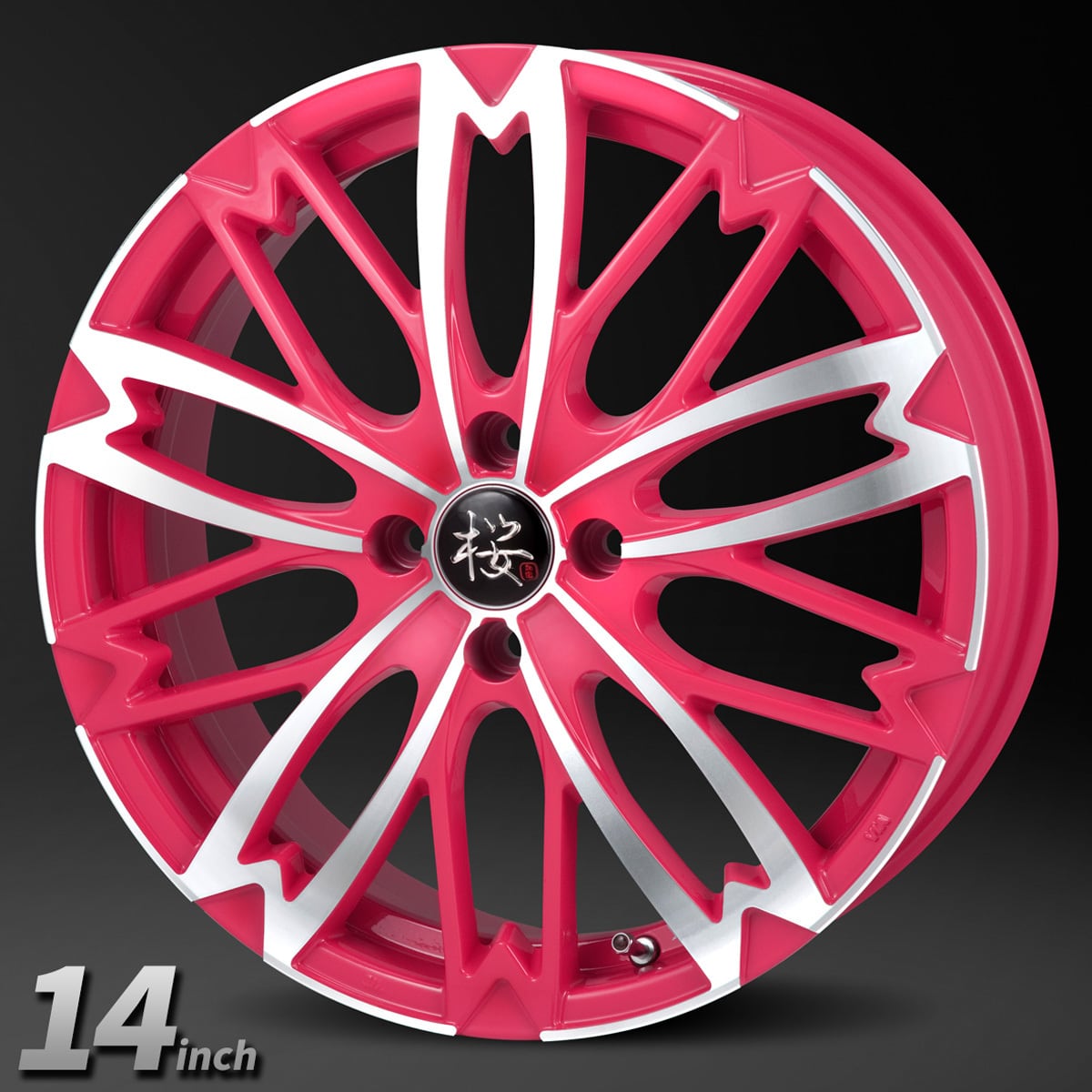 和道 桜 ５分咲 15inch 5.0J ピンクポリッシュ【送料無料】 | VITOUR TIRE OFFICIAL STORE　 「ヴィツァータイヤとサクラのアルミホイール」メーカー直販サイト