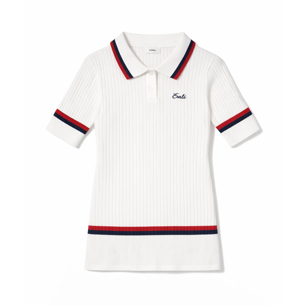 TIPPED RIB KNIT POLO (OFF)