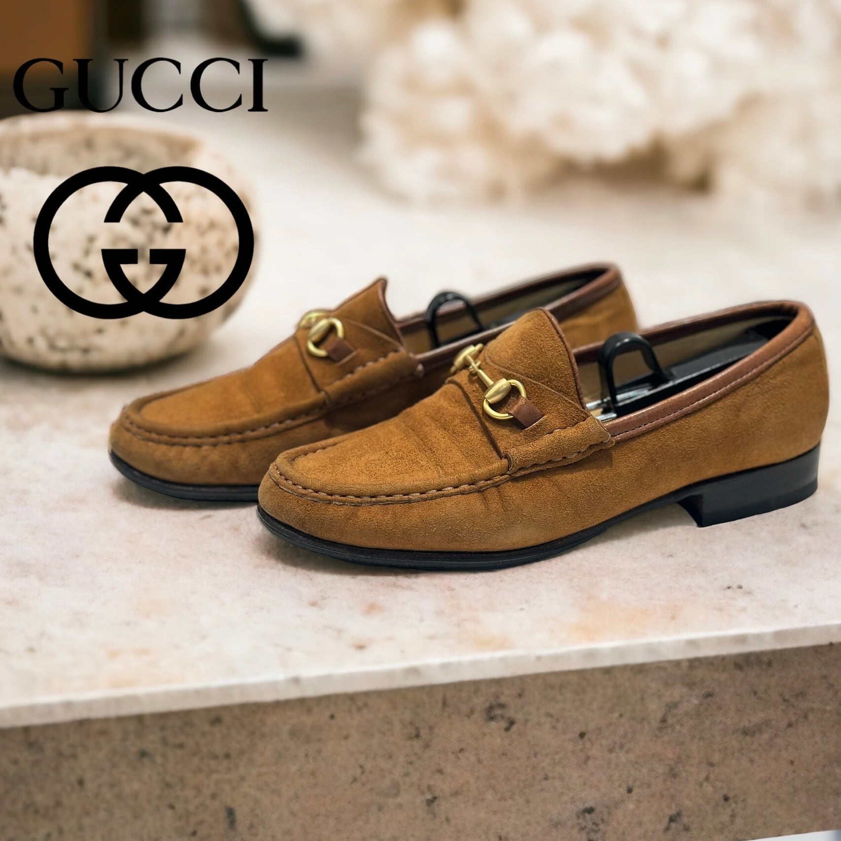 GUCCI スウェード ホースビットローファー 100-0255 23.5cm-