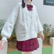 ✞ ニットカーディガン大人女子☆♡Vネック白セーター ジャケット ホワイト ✞ゴスロリ SM ミリ 甘ロリ クラロリ 和ロリ エレガント 黒ロリ 姫ロリ 華ロリ BB-BB54702870058