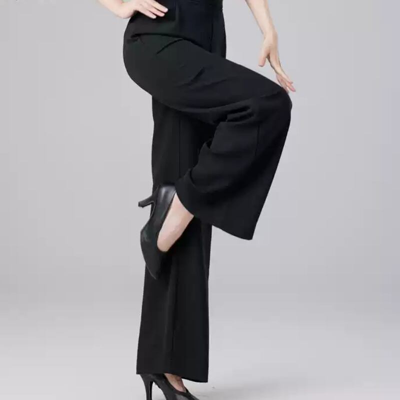 ハイウエスト ワイドレッグ フルレングス パンツ ds1181