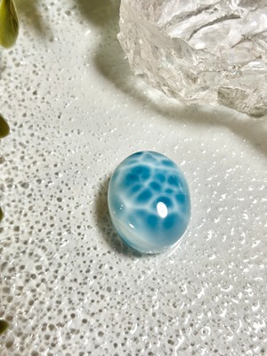 一点もの　高品質ラリマーＡＡＡ　カボション　22.9㎜　1個　【No.3】