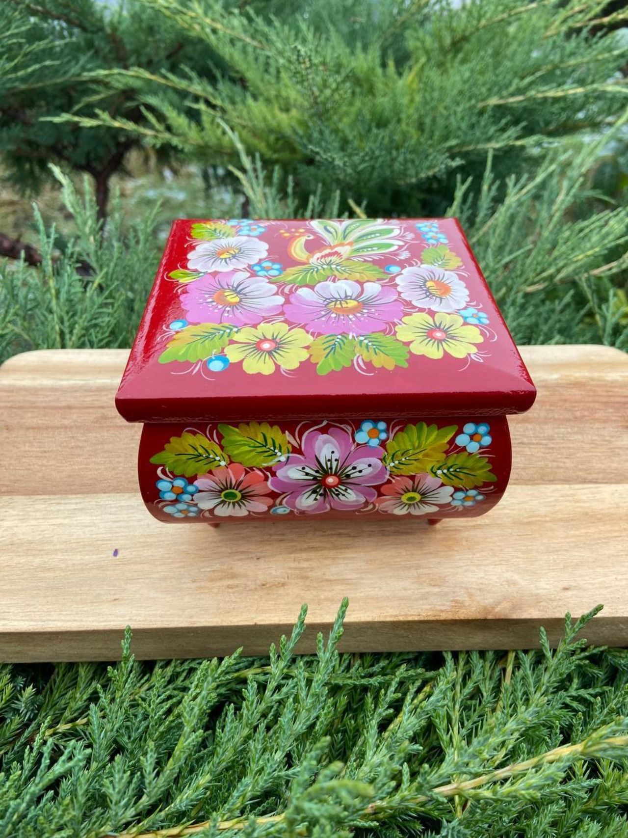 ペトリキフカ・ジュエリーボックス 12сm（ホメンコ） - 7