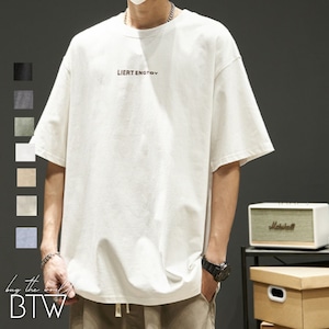 【韓国メンズファッション】プリントTシャツ ラウンドネック クール ストリート ゆったり カラバリ豊富 プチプラ BW2584