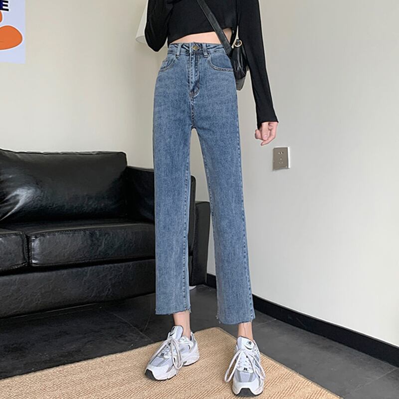 スプリング薄手ハイウェストジーンズ ルーズ 春物 スーパーモール15887843543