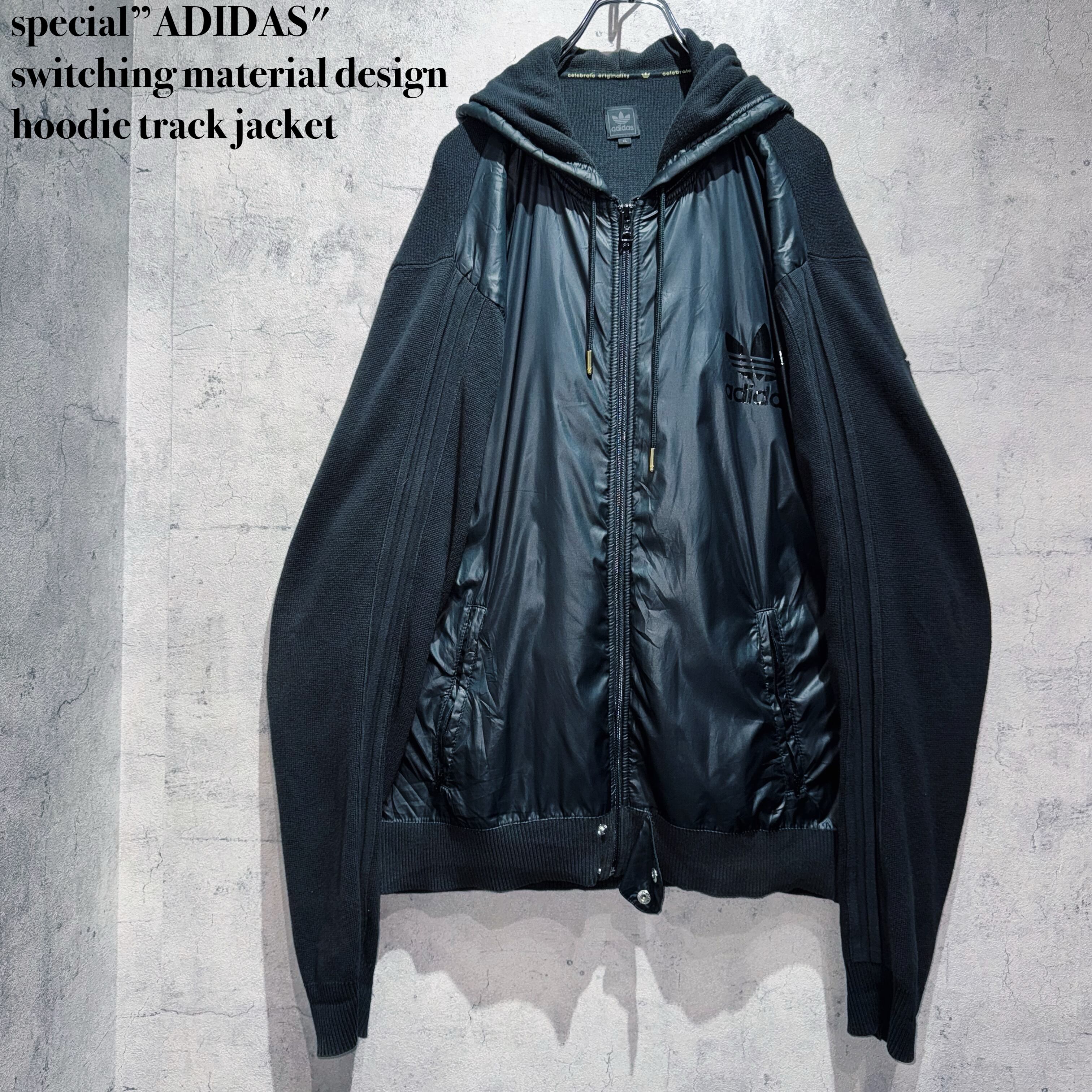 special”ADIDAS"switching material design hoodie track jacket