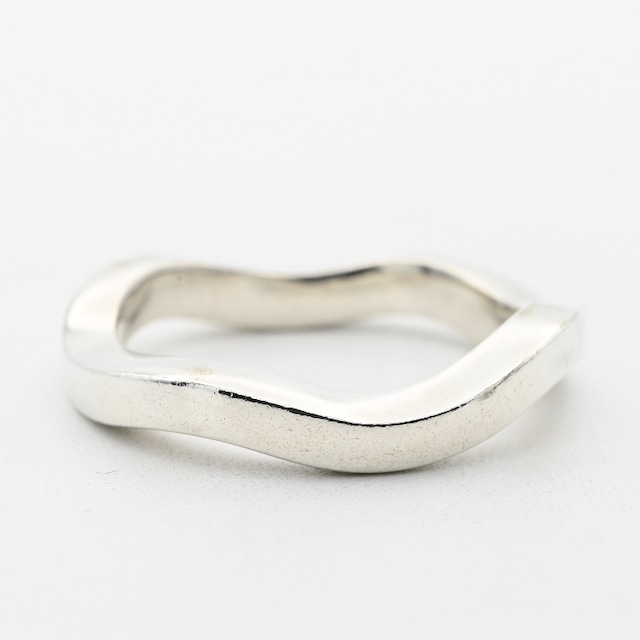 Wavy Design Thick Band Ring #14.5 / Denmark