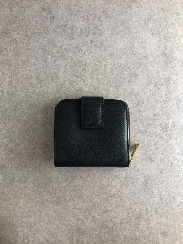 Yves Saint Laurent イヴ・サンローラン 財布 ブラック YSL レザー ２つ折り vintage ヴィンテージ オールド xjddhr