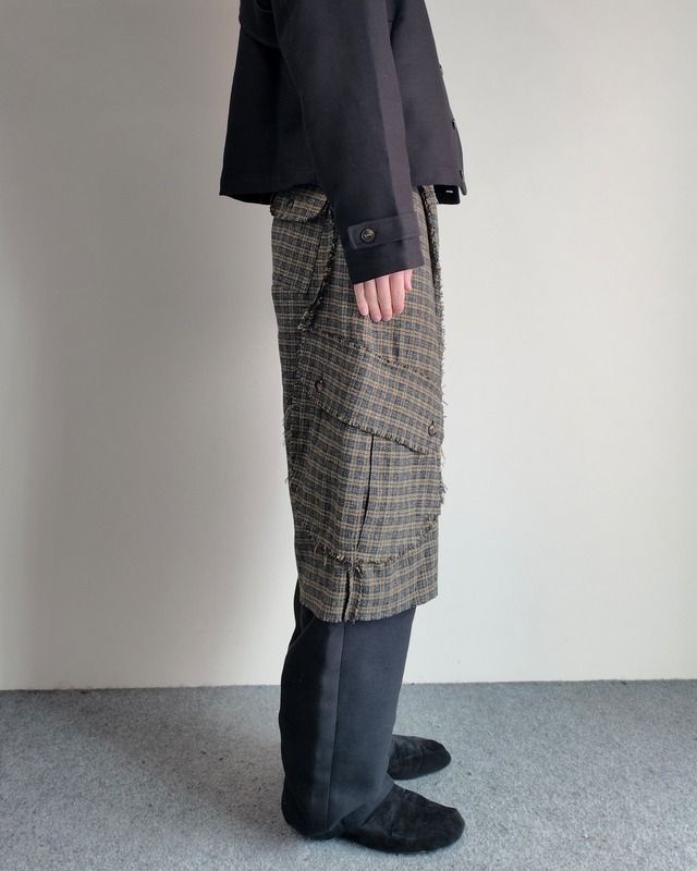 【26/AW STRONGTHE】MOSS / LAYERED POUCH CARGO PANTS