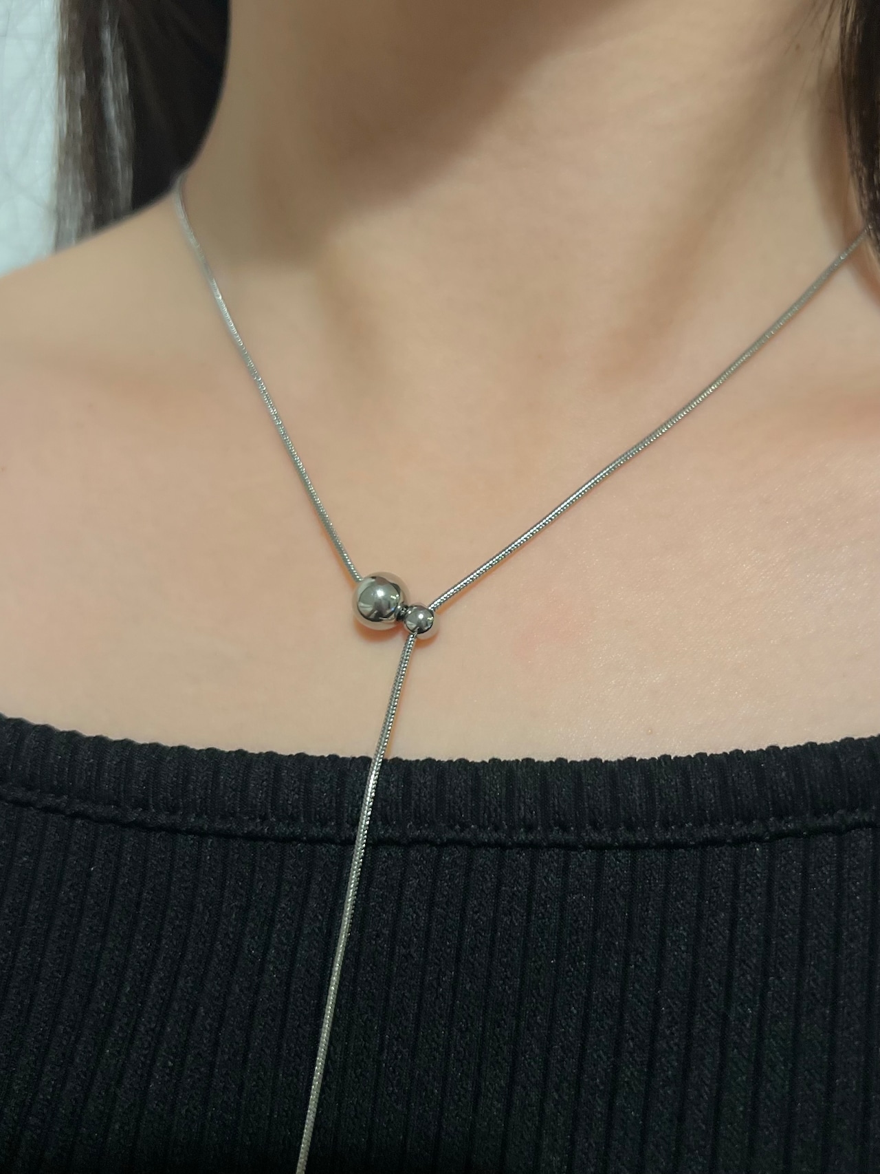 2way ball long necklace