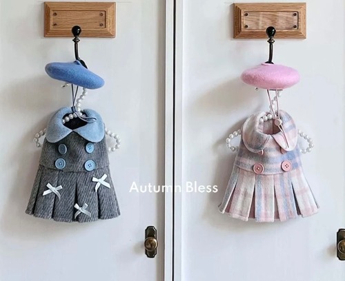 《予約》AB0021  French Wool Plaid Dress