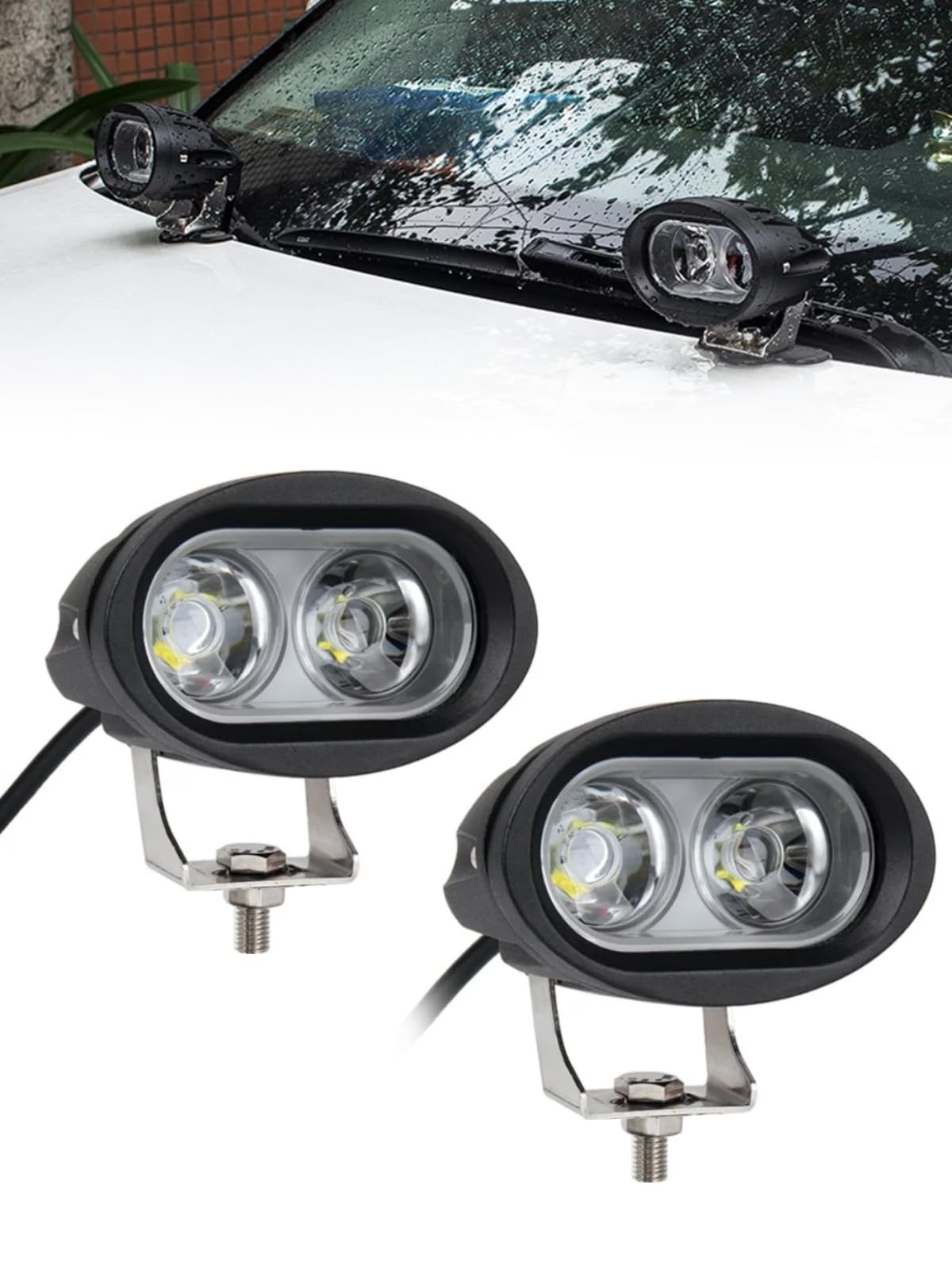 Samman ledワークライト フォグランプ LED作業灯 12v 24v対応 40w ホワイト 狭角タイプ led投光器 防水 防塵 省エネルギー バックライト ヘットライト オートバイ 前照灯 車幅灯 夜釣り SUV ATV UTV 汎用 船舶 夜間作業 取り付け簡単 2個セット 一年保証