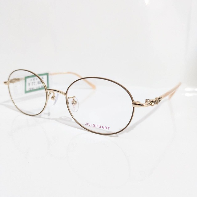 【JILL STUART】オーバルコンビフレーム　ライトブラウン・ゴールド