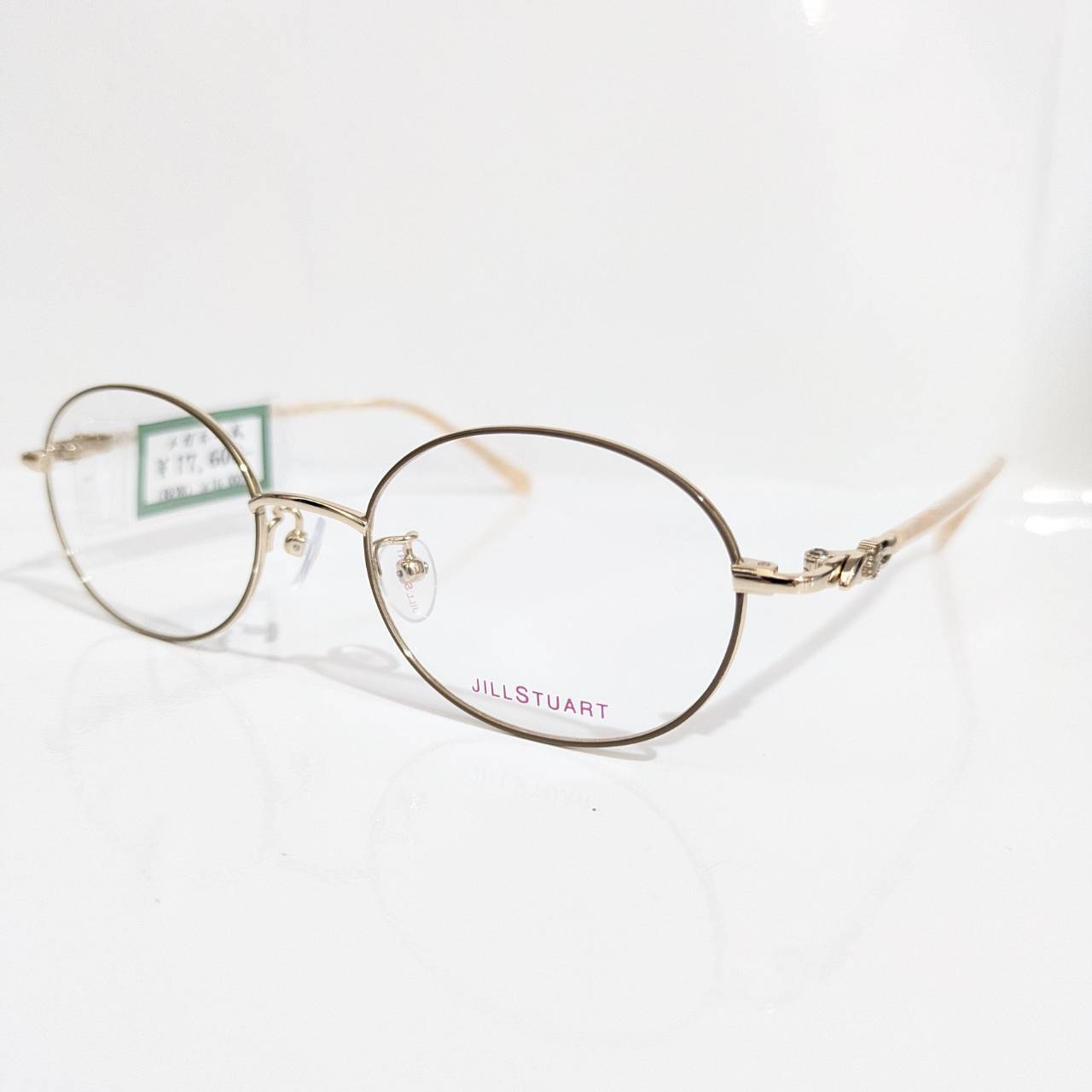 【JILL STUART】オーバルコンビフレーム ライトブラウン・ゴールド