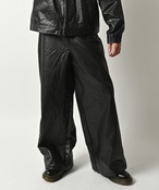 many men many mind Denim flocked, PU processed denim pants (BLK/PU) M2528022