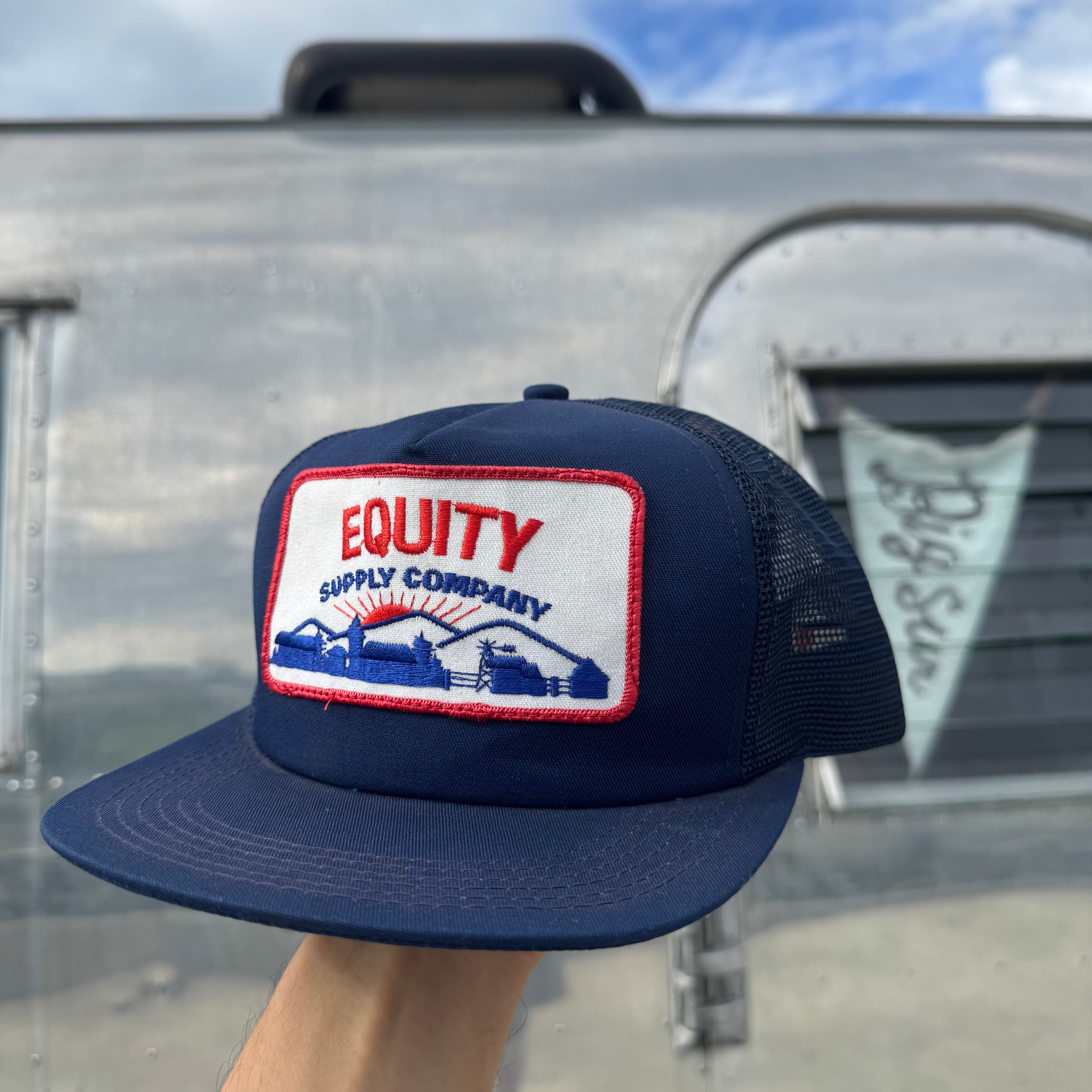 Deadstock "EQUITY SUPPLY CO" Unitog Mesh Cap Trucker Hat/ made in USA by Legend