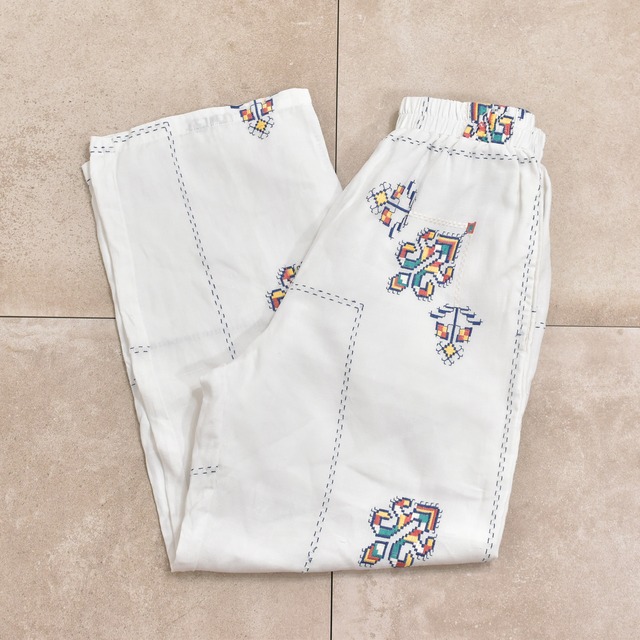 Remake Geometric embroidery design easy pants