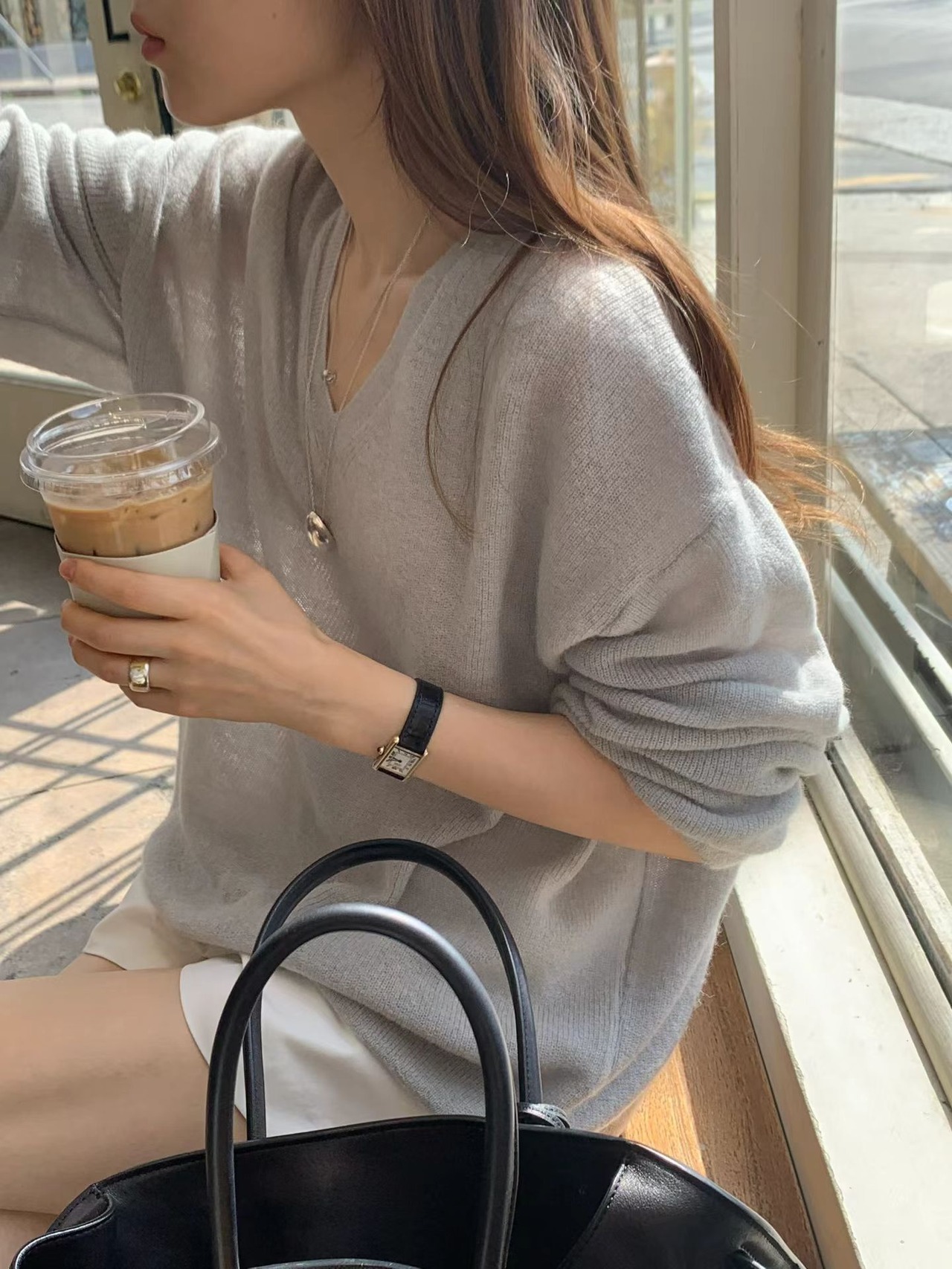 (予約) ounce / Joanne hatch v-neck knit 3color