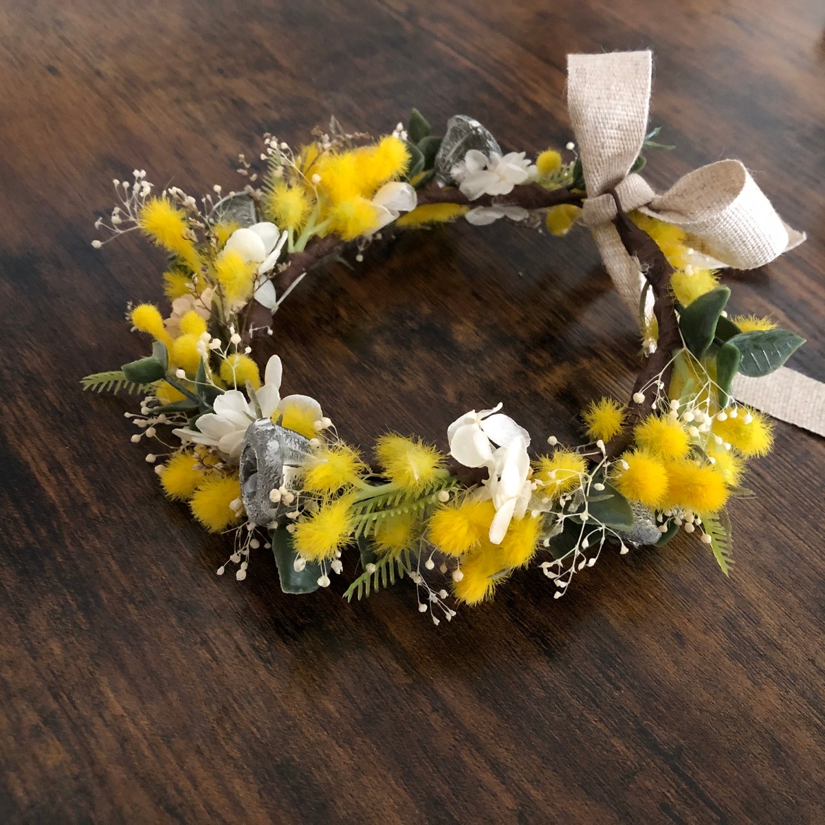 ミモザ花冠 花かんむり Flowernnn