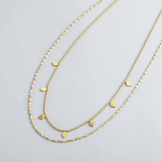 316L double briller chain necklace  #n151